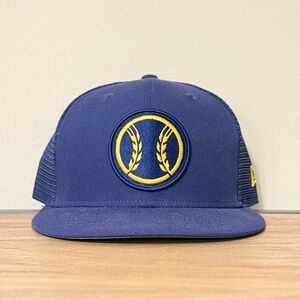 Milwaukee Brewers Alternate New Era 59Fifty Blue and Yellow Fitted Cap 7 1/4”